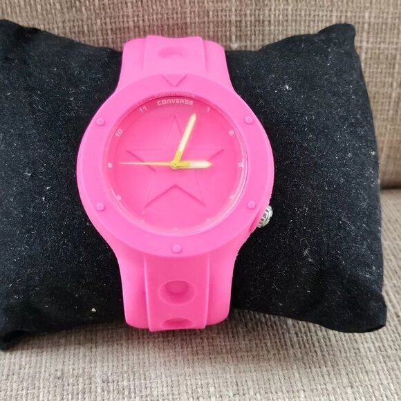 Converse Wristwatch Pink Rubber Sport Strap Unisex Analog Quartz Wrist Watch $65 main image 12
